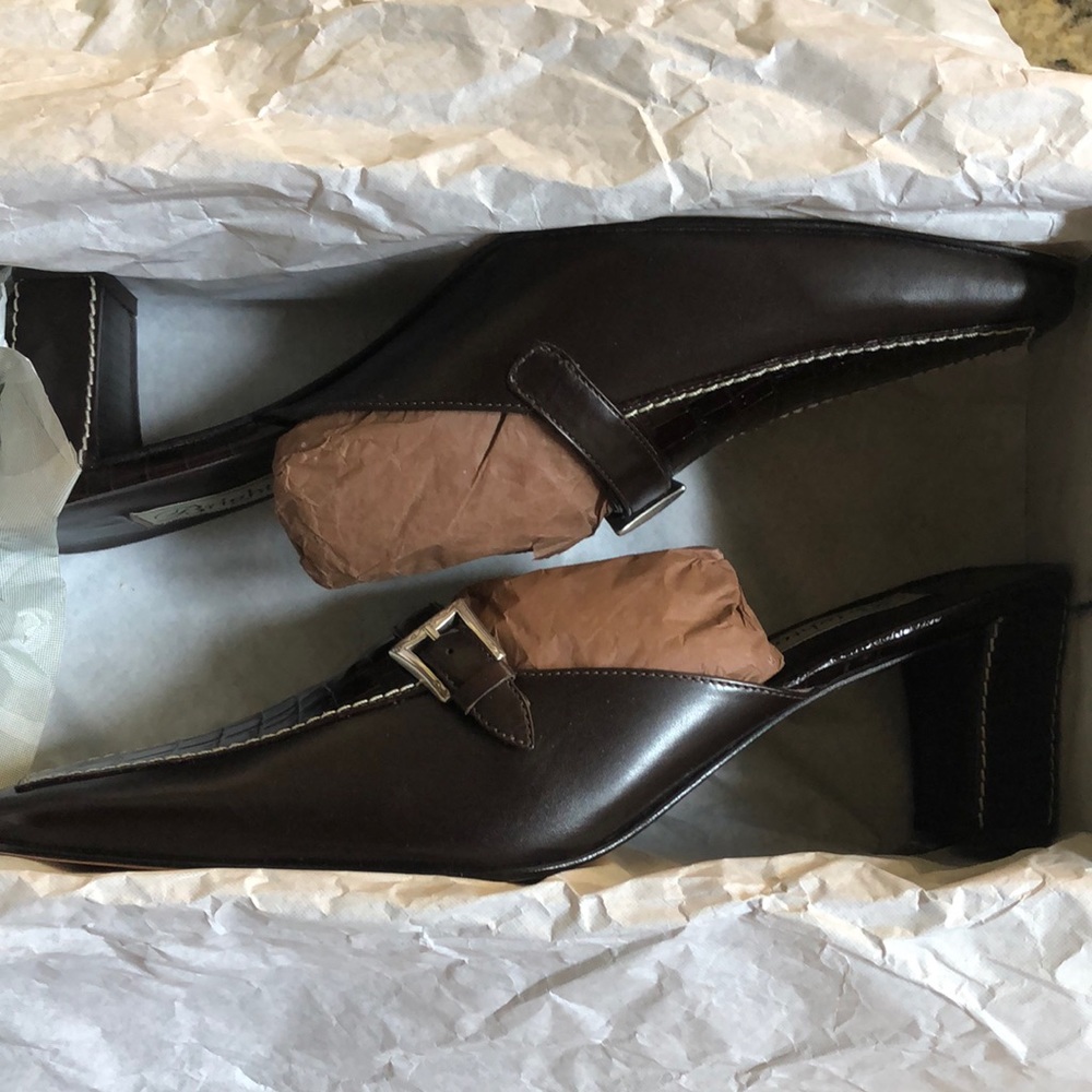 Brighton York Chocolate Calf with Croco Size 10M